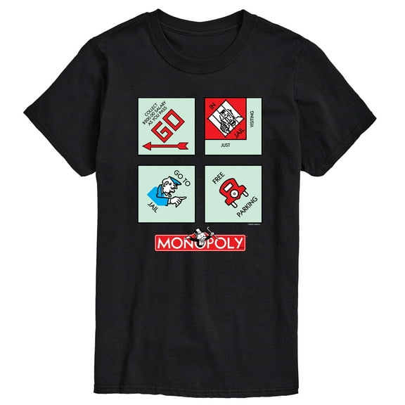 Monopoly - Monopoly Corner Squares - Men's Short Sleeve Graphic T-Shirt