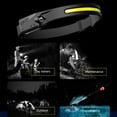thumbnail image 2 of USB Sensing COB Headlamp Outdoor Bike Light USB Charged Night Running Light Powerful LED Head Lamp, Model: Black, 2 of 5