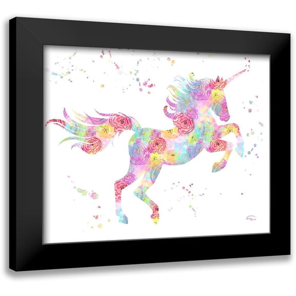 Murdock, Ramona 14x12 Black Modern Framed Museum Art Print Titled - Unicorn White