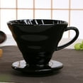 thumbnail image 3 of Monyance ceramic coffee dripper 1pc Ceramic Cone Shape Design Coffee Filter Cup Coffeepot Handmade Coffee Maker for Home Office (Black for 1-2 People Use)(3.82X3.82X3.15Inches), 3 of 10