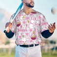 thumbnail image 5 of Lsque Easter Rabbit Pattern Mens Polo Golf Shirts Funny Graphics Shorts Sleeve Button Shirts Baseball T-shirt-Large, 5 of 7