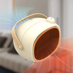 Portatif Space Chauffe-vent naturel Chauffage rapide Petit Space Chauffe-feu avec pointe et surchauffe pour bureau de chambre à coucher et ventilateur à usage intérieur Thermopompe à quartz à combustible Thermupeur salle de bains lampe à chaleur