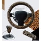 thumbnail image 3 of Interior de coche de leopardo suave 3 en 1 (amarillo), cubierta de freno de mano, cubierta de mango basculante, felpa corta, calidez de invierno, se adapta a todos los coches, 3 of 5