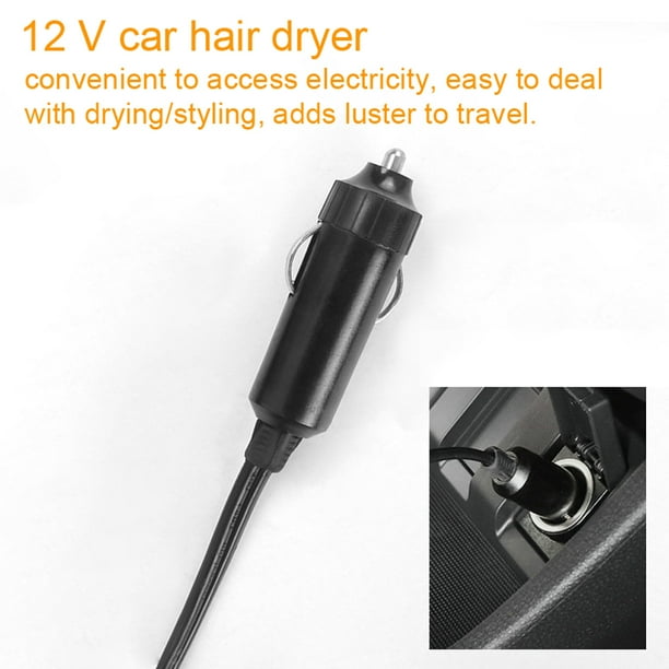 Tfixol 12 V Car Styling Hair Dryer Hot Cold Blow Dryer Foldable Hair Blower Window Defroster With 2 Levels For Self Driving Travel