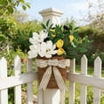 thumbnail image 2 of Cesta de flores artificiales de magnolia y tulipán con lazo. Arreglo floral artificial para decoración del hogar. Centro de mesa de flores de seda sin agua para mesa, sala de estar,, 2 of 6