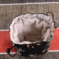 thumbnail image 5 of Retro Antique Flower Pattern Drawstring Bundle Pocket Cotton Linen Jewelry Storage Bag Solid Color Teaware Storage Bag Teacup Bag Teapot Bundle Pocket Tea Tools BEIGE, 5 of 8