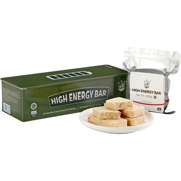 BDH 900 Barre Haute Énergie 200g*6bags 5520 Calorie MRE d'Urgence Ration Alimentaire Bar Biscuits Préparation aux Catastrophes Longue Durée de Conservation à la Taille de Survie Approvisionnement Kit Alimentaire