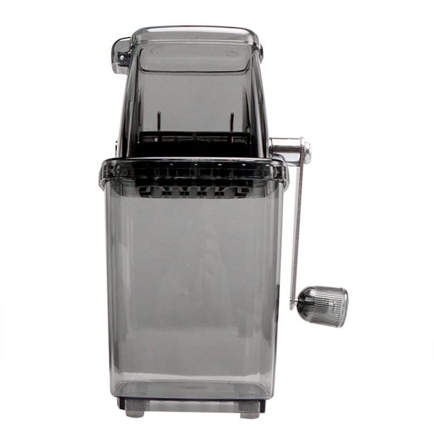 Trituradora de hielo manual pequeña para el hogar, máquina de afeitar de hielo manual con barra transparente multifuncional, trituradora de hielo creativa para batidos