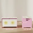 thumbnail image 3 of Qaba Coffre de Rangement pour Enfants avec Couvercle, Charnières de Sécurité et Poignées à Rainure, Rose, 3 of 10