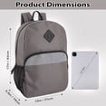 thumbnail image 5 of Trailmaker 17" Backpack – Reflective School Backpack with Padded Straps, Water Bottle Pockets for Kids & Adults, School Travel Camp (Grey), 5 of 12