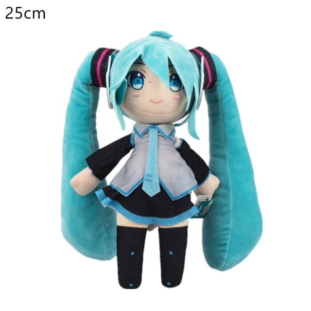 Anime SEGA Original Hatsune Miku peluche Vocaloid de pie sosteniendo cebolla Hatsune y espejo sonido campana 25-42Cm peluche juguete para regalo xuanjing unisex