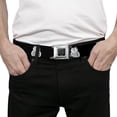 thumbnail image 3 of Buckle-Down Belt, Seatbelt Buckle Belt, Owls Black Whit, 34 to 52 Inches, 3 of 9