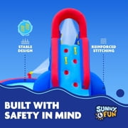 Sunny & Fun Fun Inflatable Kiddie Water Slide with Pool for Backyard