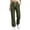 Army Green, variant on Lopecy-Sta Pants for Women Jogger Cargo Pants Elastic Drawstring Waist Multi Pockets Relaxed Fit Daily Wear Workout Trousers for All Seasons