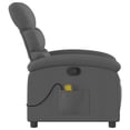 thumbnail image 5 of vidaXL Massage Recliner Chair, Adjustable Backrest/ Footrest, Dark Gray Fabric Reclining Sofa, 5 of 6