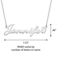 thumbnail image 4 of - Personalized Planet Women's Sterling Silver or Gold over Silver Script Nameplate Necklace, 18", 4 of 4