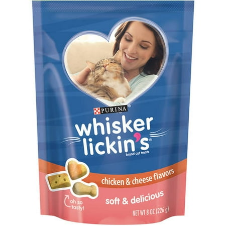 Purina Whisker Lickin's Soft & Delicious Chicken & Cheese Flavors Cat Treats 8 oz. Pouch
