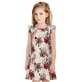 thumbnail image 1 of Balery Rose Flowers Camisón de princesa para niñas, pijama de algodón con mangas abullonadas, suave y bonito.-Medium, 1 of 6