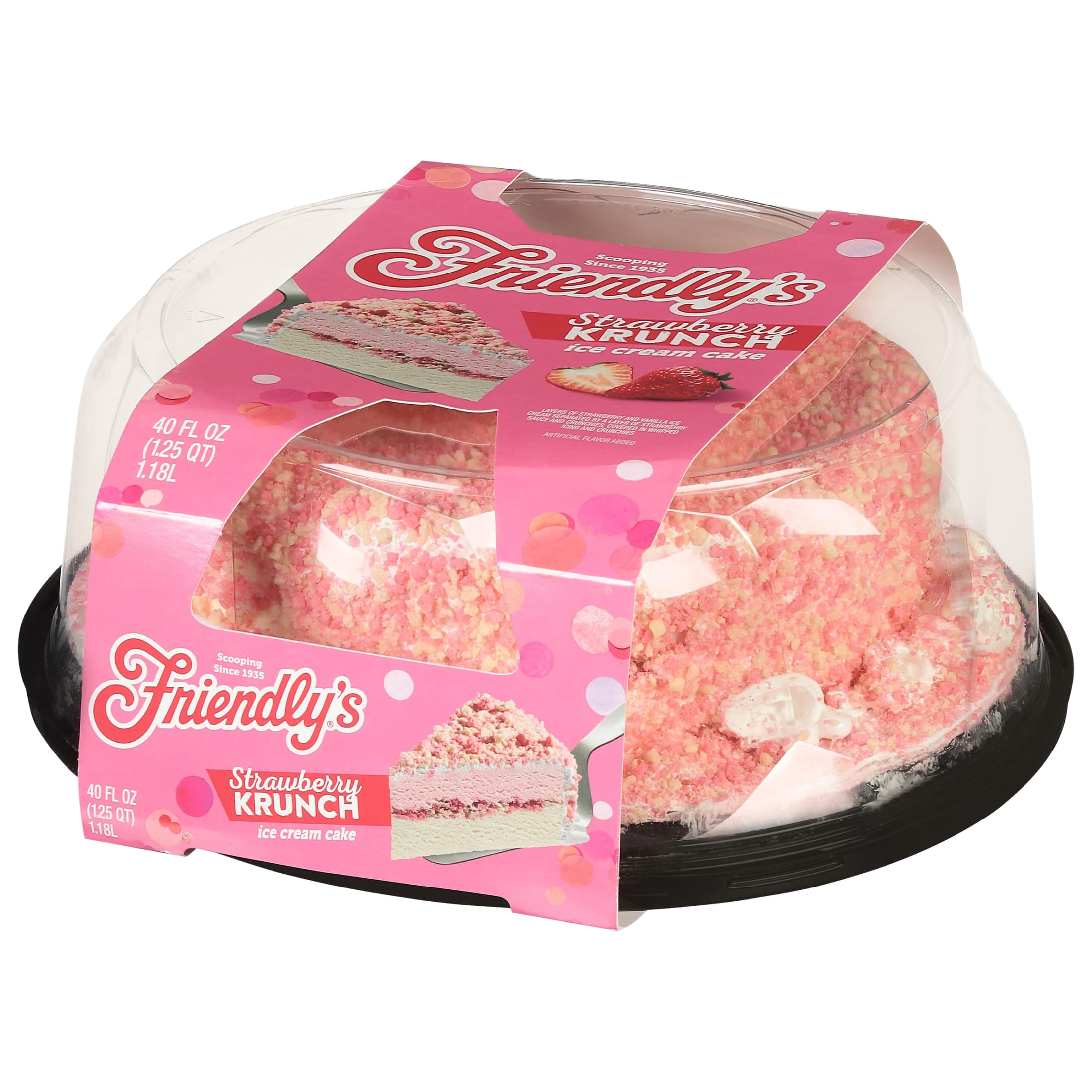 Friendly's Strawberry Krunch Cake, Vanilla Flavored and Strawberry