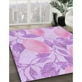 thumbnail image 3 of Ahgly Company Machine Washable Indoor Round Transitional Heliotrope Purple Area Rugs, 7' Round, 3 of 7