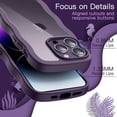 thumbnail image 5 of JETech Cute Case for iPhone 14 Pro 6.1-Inch, Wave Frame Curly Shape Shockproof Phone Cover for Women and Girls, Clear Hard PC Back (Deep Purple), 5 of 7