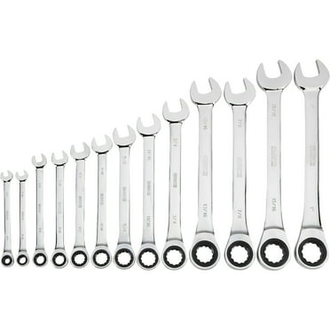 Klutch Ratcheting Wrench Set, 13-Pc., SAE: 1/4in.-1in.