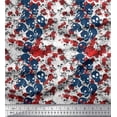 thumbnail image 1 of Soimoi polyester Crepe Fabric Skull Halloween Printed Fabric 1 Yard 42 Inch Wide, 1 of 3