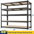 thumbnail image 7 of REIBII 48.2"W Garage Storage Shelves 2600LBS Heavy Duty Metal Shelving Adjustable Industrial Shelves, 7 of 7