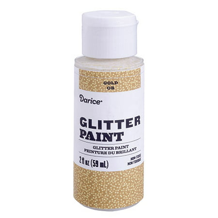 Embellish your canvas, paper, and wood crafts with this versatile gold glitter acrylic paint. It cleans up easily for convenient