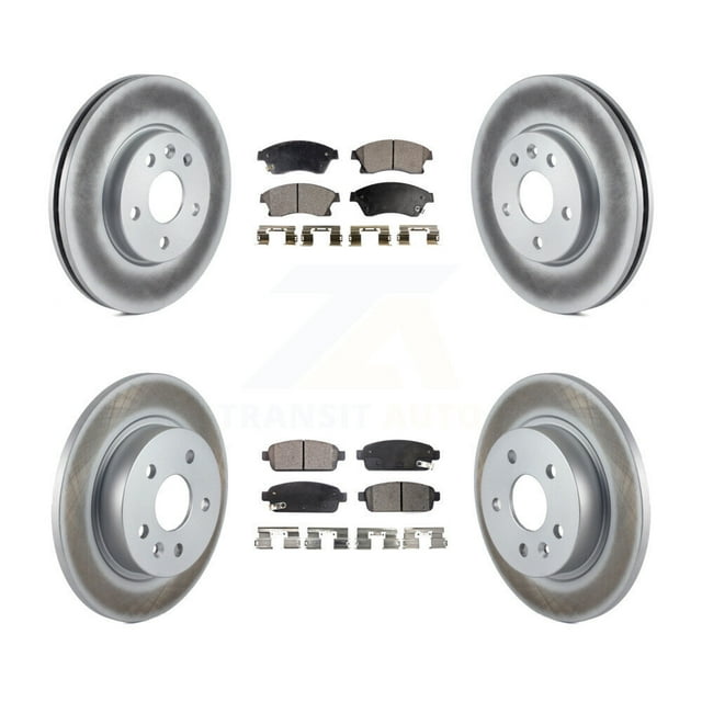 Transit Auto Front Rear Coated Disc Brake Rotors and Ceramic Pads Kit for Car Chevrolet Cruze Sonic Limited KGT-100647