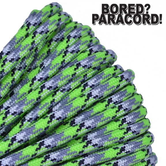 Bored Paracord Brand 550 lb Type III Paracord - Biosludge 50 Feet
