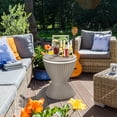 thumbnail image 2 of Costway 8 Gallon 3 in 1 Patio Rattan Cooler Bar Table Adjust Ice Bucket Gray, 2 of 10