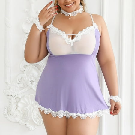 Lace Bodysuits for Women Attractive Lace Nightwear Dress Teddy Lightweight Mini Chemise Lingerie Teddy