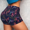 thumbnail image 4 of Fotbe Flowers And Humming Bird Seamless Shorts, Womens Workout Shorts High Waist Stretch Booty Short for Gym/Yoga/Running/Biking-XX-Large, 4 of 9