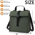 thumbnail image 3 of Roll top Reusable Lunch Box with Adjustable Shoulder Strap,Olive Green, 3 of 7
