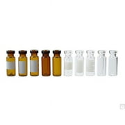 12 x 32 mm 100L Amber Borosilicate Glass Standard Opening Interlocked Limited Volume Crimp Top Vial with 11 mm Neck Finish - Pack of 100