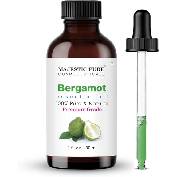 Majestic Pure Bergamot Essential Oil - 100% Pure and Natural, Premium Grade Bergamot Oil, 1 fl oz