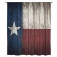 thumbnail image 2 of Vintage Star Country Sheer Curtains 54 Inches Long, American Flag Blue Red Light Filering Curtains, Breathable Simi Curtain Privacy Drapes for Kitchen Bathroom Nursery Small Window Treatment, 2 of 9