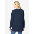 thumbnail image 2 of Woman Within Plus Size Perfect Long-Sleeve V-Neck Tunic, 2 of 6