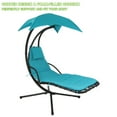 thumbnail image 3 of Geniqua Hanging Lounge Chaise Hammock Chair Outdoor Patio Canopy Sun Shade [Blue], 3 of 8