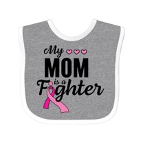 Inktastic Breast Cancer Awareness My Mom is a Fighter Boys or Girls Baby Bib