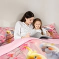 thumbnail image 4 of Homewish Rustic Cherry Flower 7pcs Bedding Comforter Set,Country Bird Queen Bedding Sets,Pink Yellow Queen Sheet Sets For Girl,Microfiber Bedroom Decor Reversible, 4 of 8
