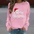 thumbnail image 2 of Enjoytime Crew Neck Sweatshirts Women Cute Printed Long Sleeve Pullover Tops Xmas Holiday Casual Fashion Clothing Pink M, 2 of 5