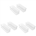 thumbnail image 1 of 6 Piezas Contenedores Organizadores de Refrigerador, Estante de Almacenamiento de Alimentos de PláStico Transparente Apilable con Asas para Despensa, Cocina, 1 of 8