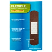 Equate Antibacterial Flexible Fabric Bandages, Medium, 30 Count