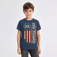 thumbnail image 2 of HAYIMI Kids O-Neck T-Shirts Knit Textured Casual Tee Shirt For Boys Soft Comfortable Daily Wear Youth Tops Holiday Dailywear, 2 of 4