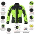 HWK Motorcycle Jacket for Men Adventure/Touring with Cordura Textile