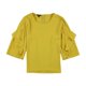 thumbnail image 2 of Blusa Alfani con volantes y cremallera trasera para mujer Amarillo XX-Large, 2 of 2