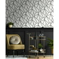 thumbnail image 3 of NextWall Ebony & Morning Fog Vector Geo Peel and Stick Wallpaper - 20.9 in. W. x 18 ft. L. Roll, 3 of 7