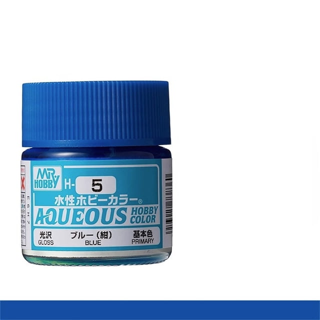 Mr. Hobby Aqueous H5 Gloss Blue Acrylic Paint 10ml for Scale Models & Miniatures
